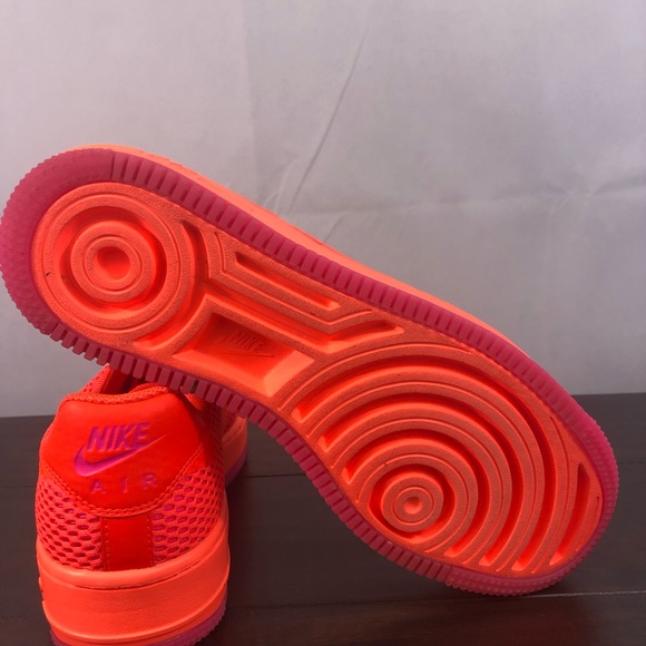 Crimson Orange and Pink Nike AF1 Women’s - Picture 3 of 8